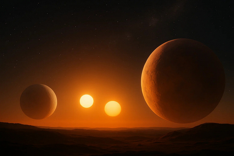 Открыты три экзопланеты земного типа с двойными закатами